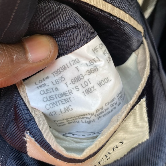 NW Burberrys Nordstrom Pinstripe Sport Coat Sz 42L - Picture 10 of 11